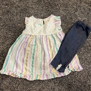 4t girls matching set - tshirt and capris